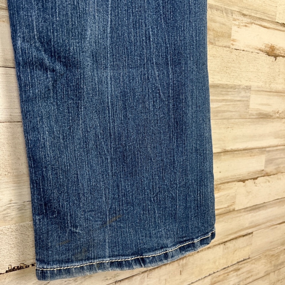 Axel Brand Jeans Mens 38x32 Blue  Denim Straight Leg Medium Wash Contrast Stitch - Picture 13 of 14